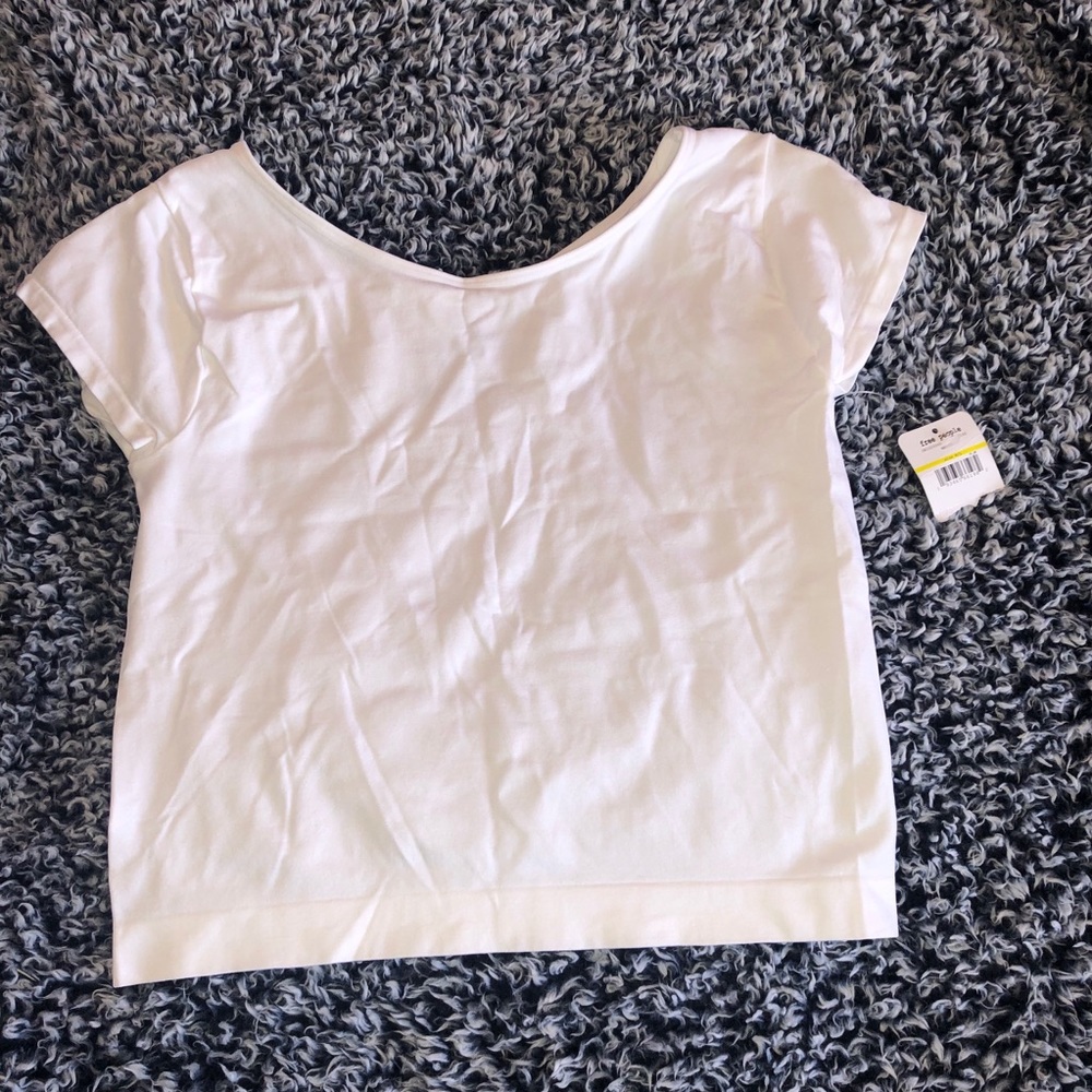 Free People white baby tee